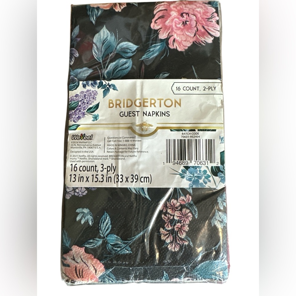 Show Inspired Floral Guest‎ Napkins 2021 Netflix